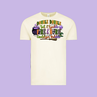 Double Double Toil And Trouble Fire And Burn Cauld Vintage Tee Designed By Cowgirlartshop