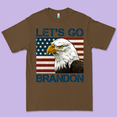 American Bald Eagle Let's Go Brandon Premium Tee Designed By Jasminsmagicworld