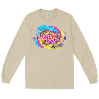Mushroom Mama Tie dye Leopard Long Sleeve Tee - CowCowDesign