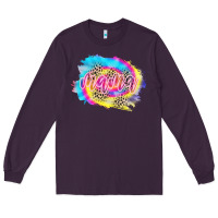 Plum Mama Tie dye Leopard Long Sleeve Tee - CowCowDesign