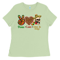 Matcha Peace Love Cinco De Mayo Ladies Tee - texasbilliewilder