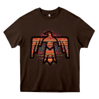 Chocolate Brown Red Aztec Thunderbird Heavy Core Tee - Bettercallsaul
