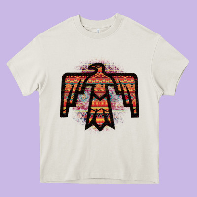 Red Aztec Thunderbird Heavy Core Tee Designed By Bettercallsaul