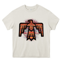 Cream Red Aztec Thunderbird Heavy Core Tee - Bettercallsaul