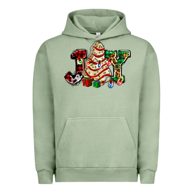 Joy With Christmas Tree Cake Ado Urban Hoodie by AdoDesignShop | Teevron