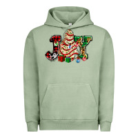 Pigment Oil Green joy with christmas tree cake ado Urban Hoodie - AdoDesignShop