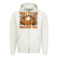 Oatmeal Heather Thick Thighs Pumpkin Pies Zipper Hoodie - Artiststas