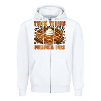 White Thick Thighs Pumpkin Pies Zipper Hoodie - Artiststas