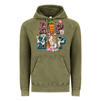 Vintage Olive Western hip hop bunny Easter Day Vintage Hoodie - CowGirlArtShop