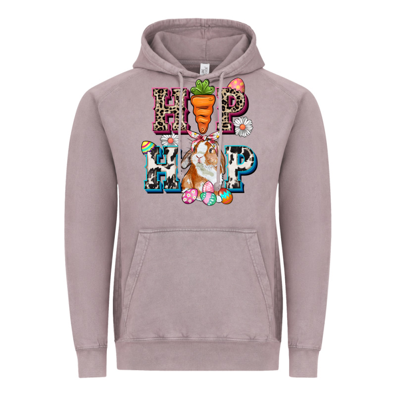 Western Hip Hop Bunny Easter Day Vintage Hoodie by CowGirlArtShop | Teevron