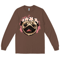 Chestnut pug floral Long Sleeve Tee - Jasminsmagicworld