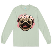 Matcha pug floral Long Sleeve Tee - Jasminsmagicworld