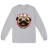 Moon Dust pug floral Long Sleeve Tee - Jasminsmagicworld