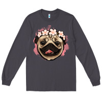 Smoke pug floral Long Sleeve Tee - Jasminsmagicworld