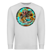 Dove Grey rattlesnake and sunflower Premium Sweatshirt - BarkalooDesign