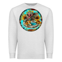 Oatmeal Heather rattlesnake and sunflower Premium Sweatshirt - BarkalooDesign
