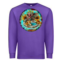 Purple rattlesnake and sunflower Premium Sweatshirt - BarkalooDesign