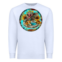 White rattlesnake and sunflower Premium Sweatshirt - BarkalooDesign