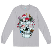 Moon Dust halloween skull collector mushrooms flowers and butterflies sweatshirt Long Sleeve Tee - trangStudio