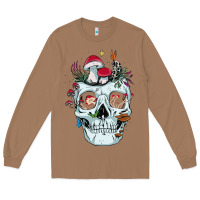 Toasted Coconut halloween skull collector mushrooms flowers and butterflies sweatshirt Long Sleeve Tee - trangStudio