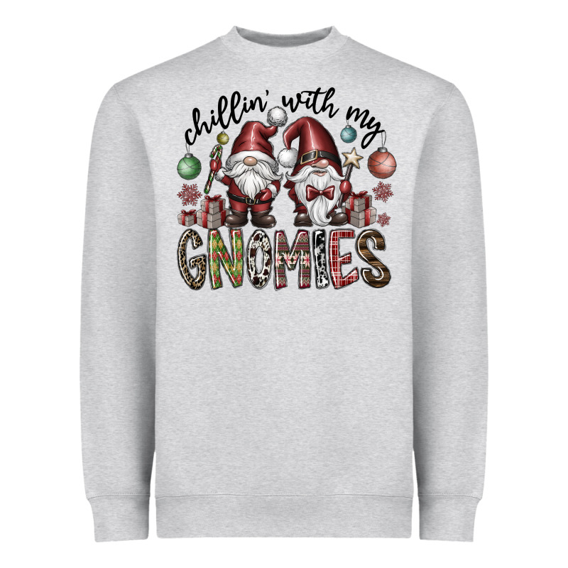 Chillin With My Gnomies Heavyweight Sweatshirt by CowhideDigitalArt | Teevron