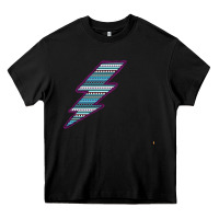 Black Purple Border Aztec Pattern Lightning Heavy Core Tee - Bettercallsaul