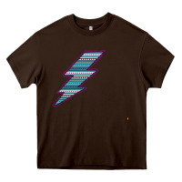 Chocolate Brown Purple Border Aztec Pattern Lightning Heavy Core Tee - Bettercallsaul