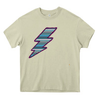Purple Border Aztec Pattern Lightning Heavy Core Tee | Teevron