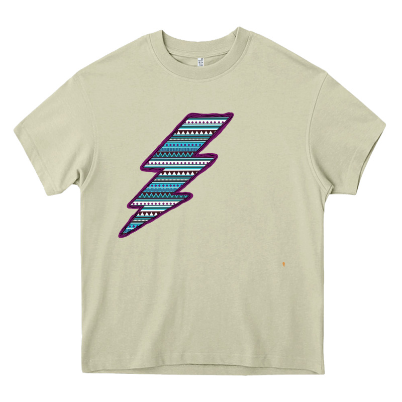 Purple Border Aztec Pattern Lightning Heavy Core Tee by Bettercallsaul | Teevron