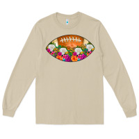 Mushroom American Football Floral Long Sleeve Tee - CowCowDesign