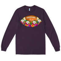 Plum American Football Floral Long Sleeve Tee - CowCowDesign