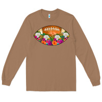 Toasted Coconut American Football Floral Long Sleeve Tee - CowCowDesign