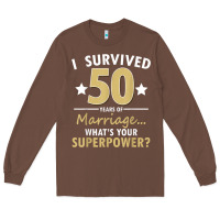 Chestnut 50 years of marriage superpower 50th wedding anniversary Long Sleeve Tee - trangStudio