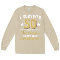 Mushroom 50 years of marriage superpower 50th wedding anniversary Long Sleeve Tee - trangStudio