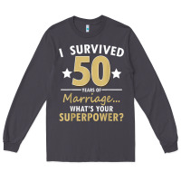 Smoke 50 years of marriage superpower 50th wedding anniversary Long Sleeve Tee - trangStudio