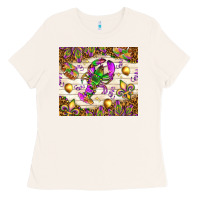 Bone Mardi Gras with crab Ladies Tee - NancyCooperArtShop