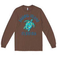 Chestnut sanibel island beach design  sea turtle illustration gift pullover hoo Long Sleeve Tee - trangStudio