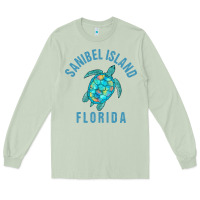 Matcha sanibel island beach design  sea turtle illustration gift pullover hoo Long Sleeve Tee - trangStudio