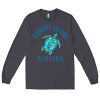 Smoke sanibel island beach design  sea turtle illustration gift pullover hoo Long Sleeve Tee - trangStudio