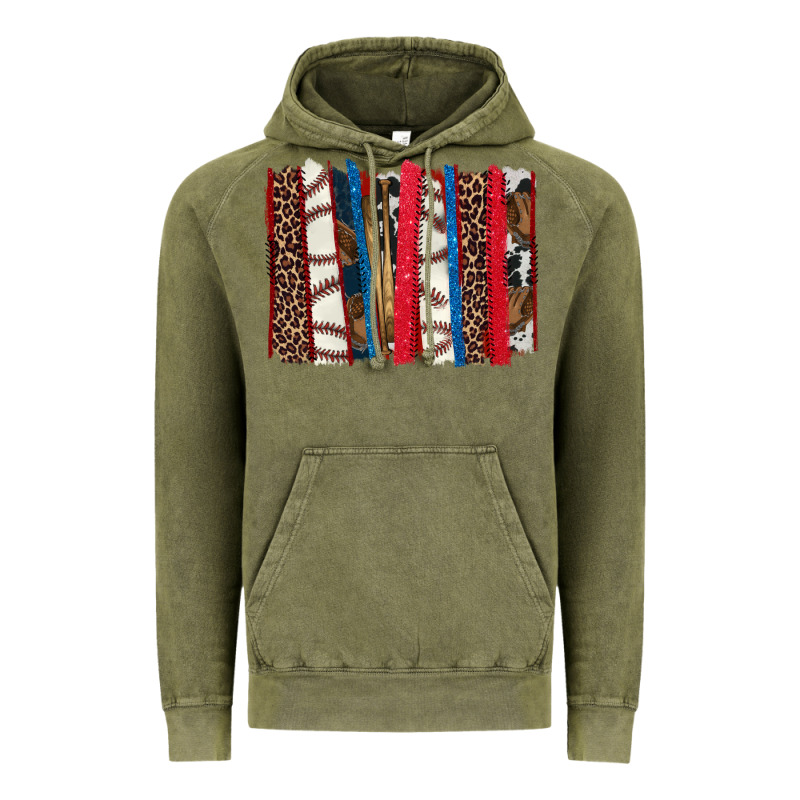 Baseball Brushstroke Vintage Hoodie by HowdyJamesFarm | Teevron