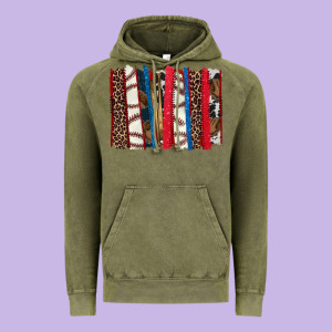 Baseball Brushstroke Vintage Hoodie Designed By Howdyjamesfarm