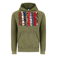 Vintage Olive Baseball brushstroke Vintage Hoodie - HowdyJamesFarm