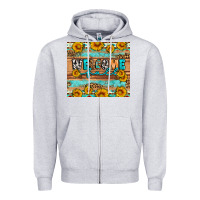 Heather Grey Welcome fall Zipper Hoodie - Artiststas