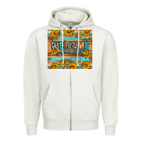 Oatmeal Heather Welcome fall Zipper Hoodie - Artiststas