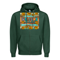 Sports Green Welcome fall Zipper Hoodie - Artiststas