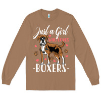 Toasted Coconut Kids Boxer Dog Just A Girl Who Loves Boxers Gift Long Sleeve Tee - trangStudio