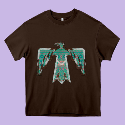 Cowhide Aztec Thunderbird Heavy Core Tee Designed By Bettercallsaul