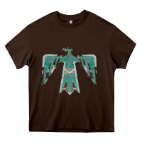 Chocolate Brown Cowhide Aztec Thunderbird Heavy Core Tee - Bettercallsaul