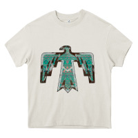 Cream Cowhide Aztec Thunderbird Heavy Core Tee - Bettercallsaul