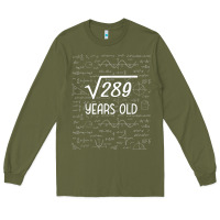 Army Green 17 year old gift boys girls funny 17th birthday gifts math Long Sleeve Tee - trangStudio